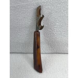 VTG Bakelite Butterscotch Swirl Bottle Opener Tortoise Handle Barware READ